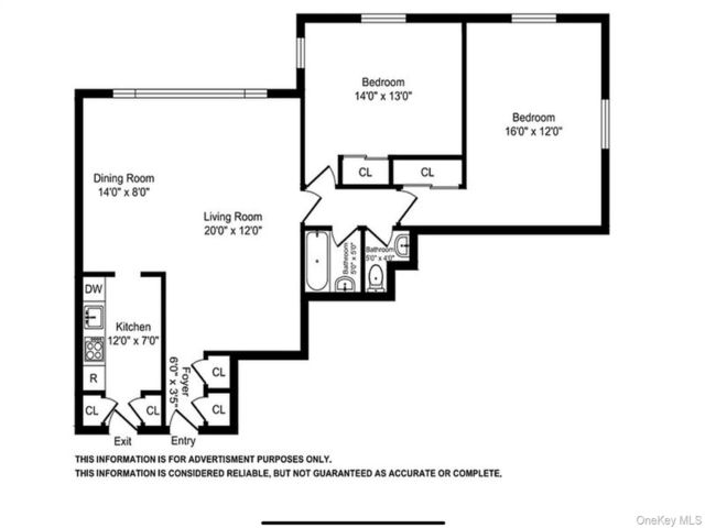  2 BR,  2.00 BTH &nbsp;High rise style home in Jerome Avenue