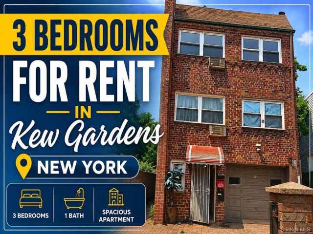  3 BR,  1.00 BTH &nbsp;House style home in Kew Gardens